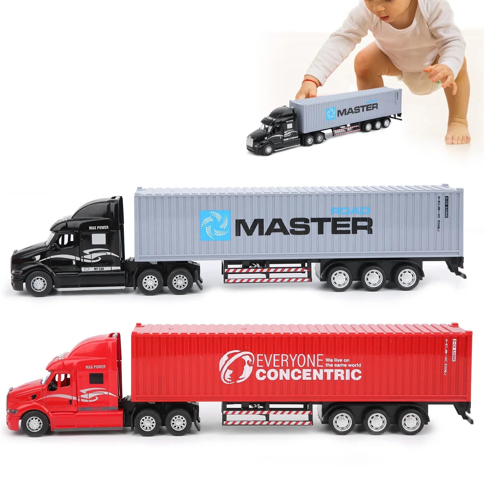 Alloy Simulation Container Car Model Ohberri