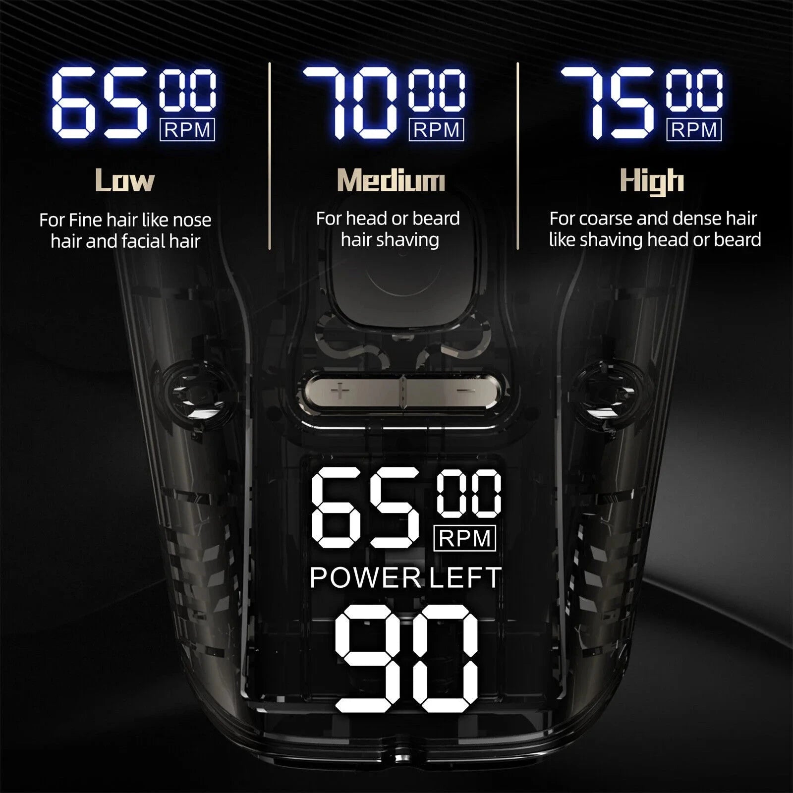 5 In 1 Electric Head Shaver for Bald Men 7D Cordless Razor with Hair Trimmer Multifunctional Ohberri