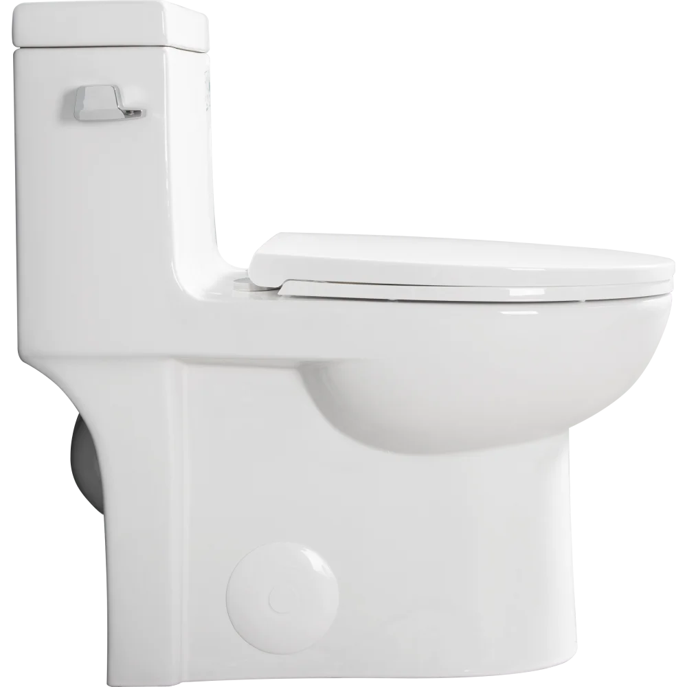 1.28 GPF Single-flush One Piece Toilet, Water-Saving Elongated Ohberri