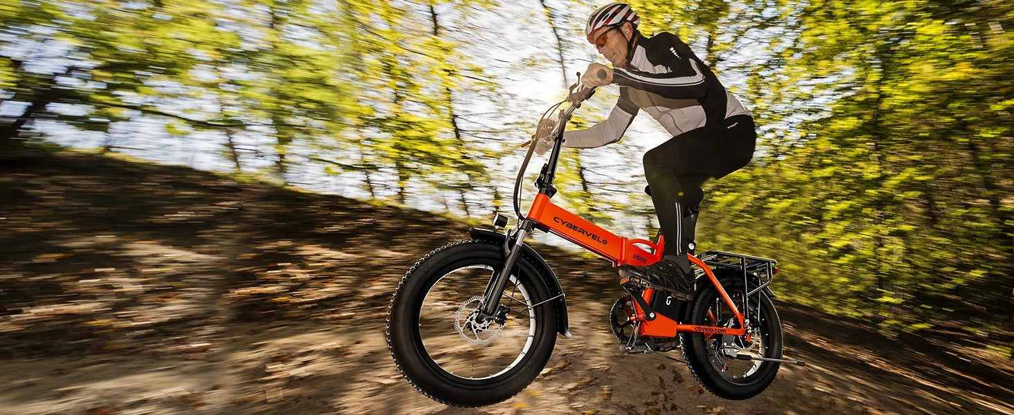 1000W Folding Electric Bike, 48V 20AH 30+MPH, 80 Miles Max Range, 20" Tire - Ohberri