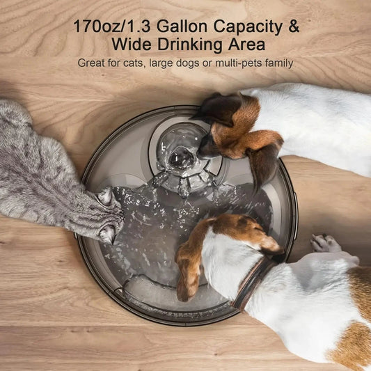 Pet Fountain, 170oz/1.3Gallon/5L Large Automatic Water Dispenser Ohberri