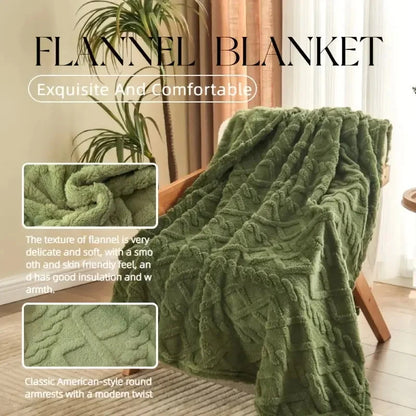 Plush 1pc Luxurious Fleece Blanket Ohberri