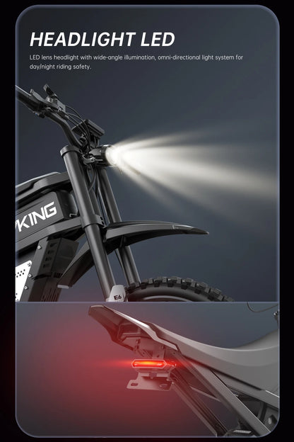 Dual Battery, Peak 2900W 52V, Dual 20Ah, 25inchTires,off-road Mountain E-Bike - Ohberri