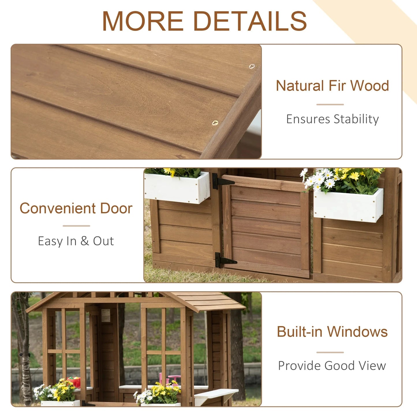 Kids Wooden Playhouse Cottage Ohberri