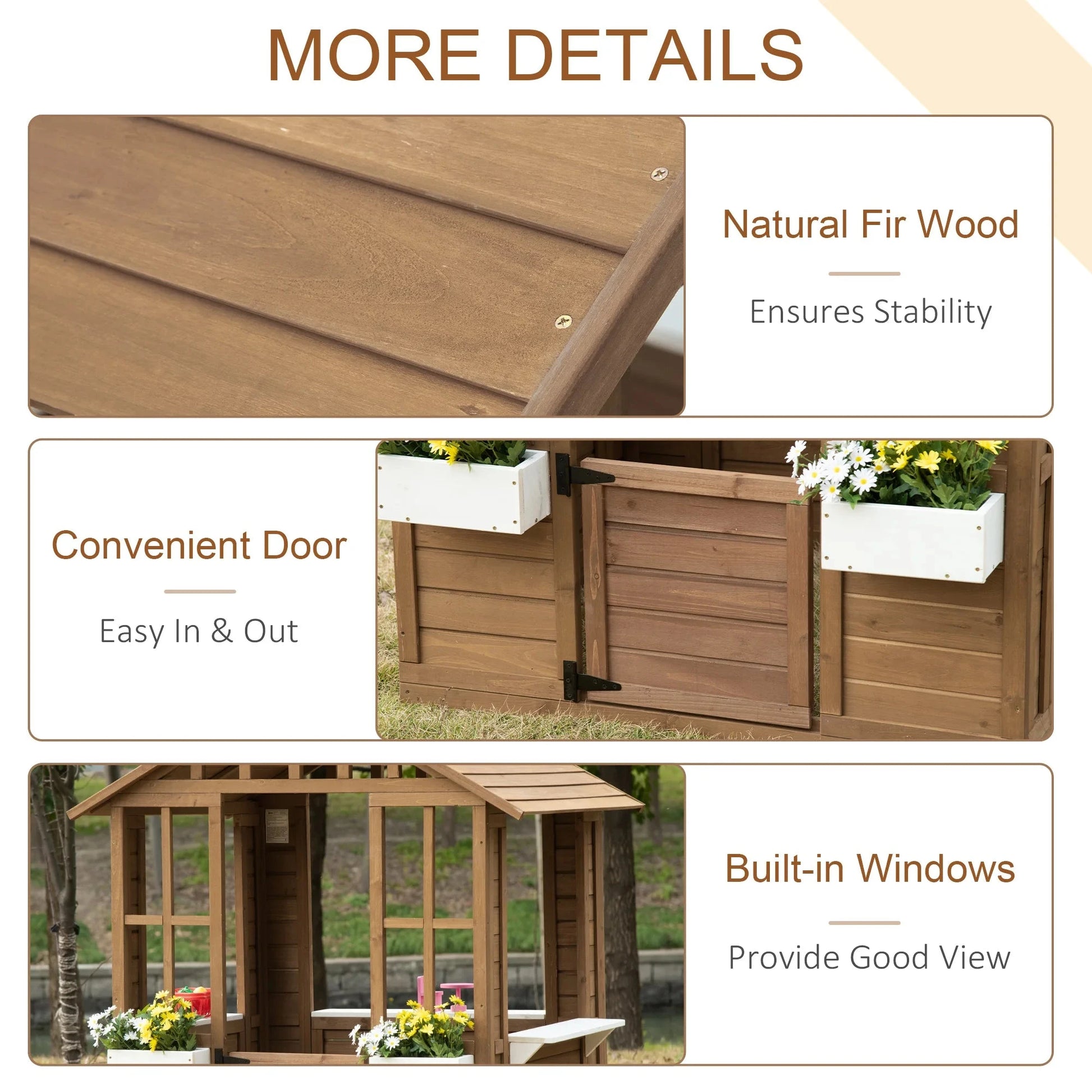 Kids Wooden Playhouse Cottage Ohberri