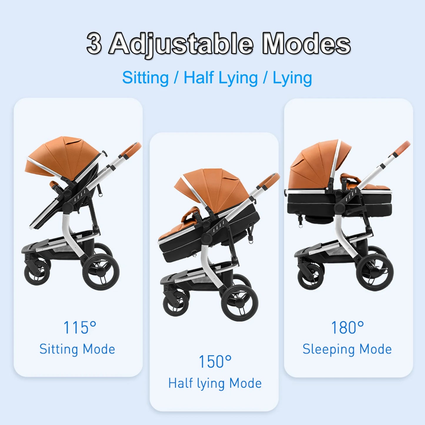 Standard Baby Stroller, Reversible - Ohberri