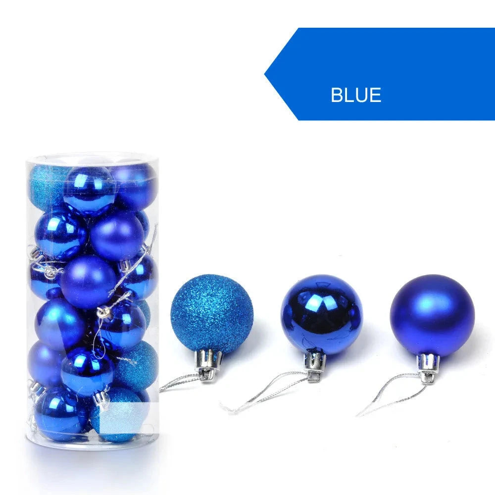 24Pcs Christmas Ball Christmas Tree Decoration Ornaments Ohberri