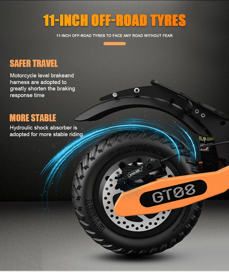 5600W Adult Electric Scooter Dual Motor Top Speed 46MPH,60V27AH, 11-inch Off-Road Tires Sport Ohberri