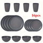 16/32pcs Plastic Tableware Set Ohberri