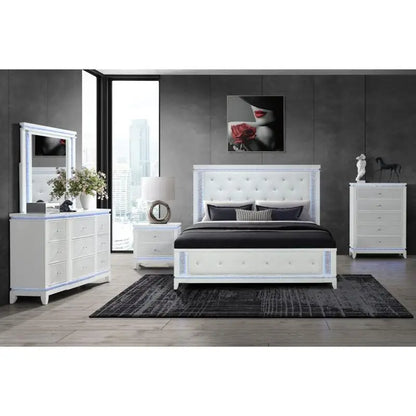 5PC Bedroom Set - White King Bed & Furniture - Ohberri