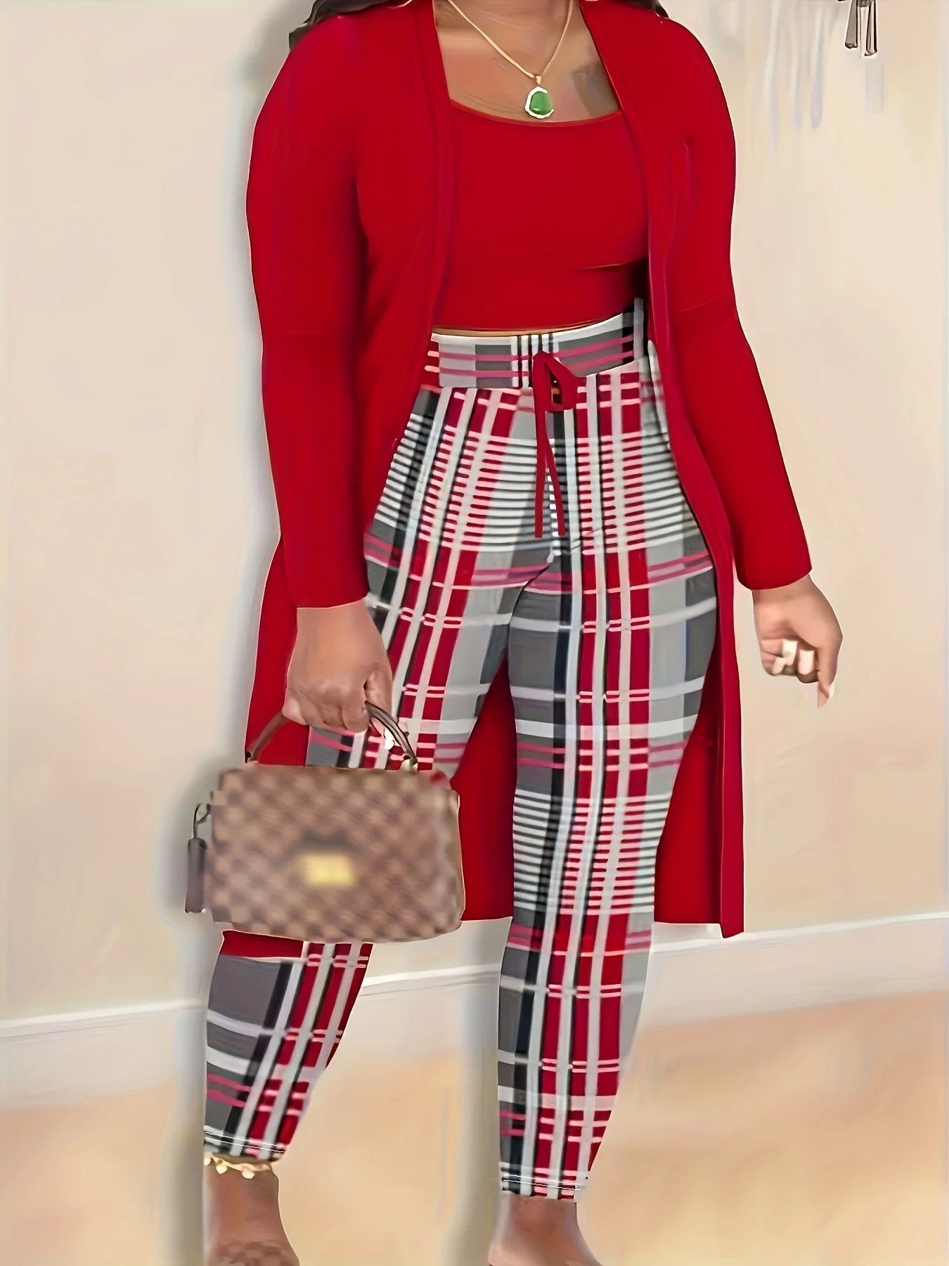 Fashionable and Sexy Plus Size Three Piece Women's Suit Ohberri