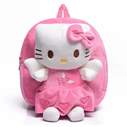 Hello Kitty KT Mickey Mouse Cat Cartoon PP Cotton Short Plush Doll Kindergarten Children Backpack Boys Girls Schoolbag - Ohberri