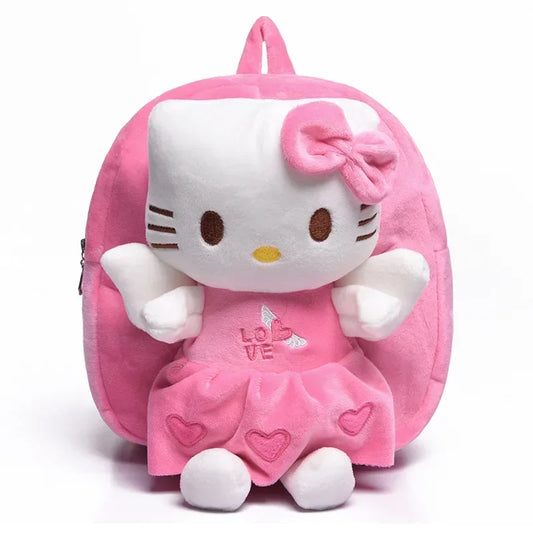 Hello Kitty KT Mickey Mouse Cat Cartoon PP Cotton Short Plush Doll Kindergarten Children Backpack Boys Girls Schoolbag - Ohberri