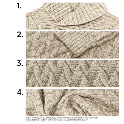 Men's Sweater Winter Shawl Collar Pullover Sweater Ohberri