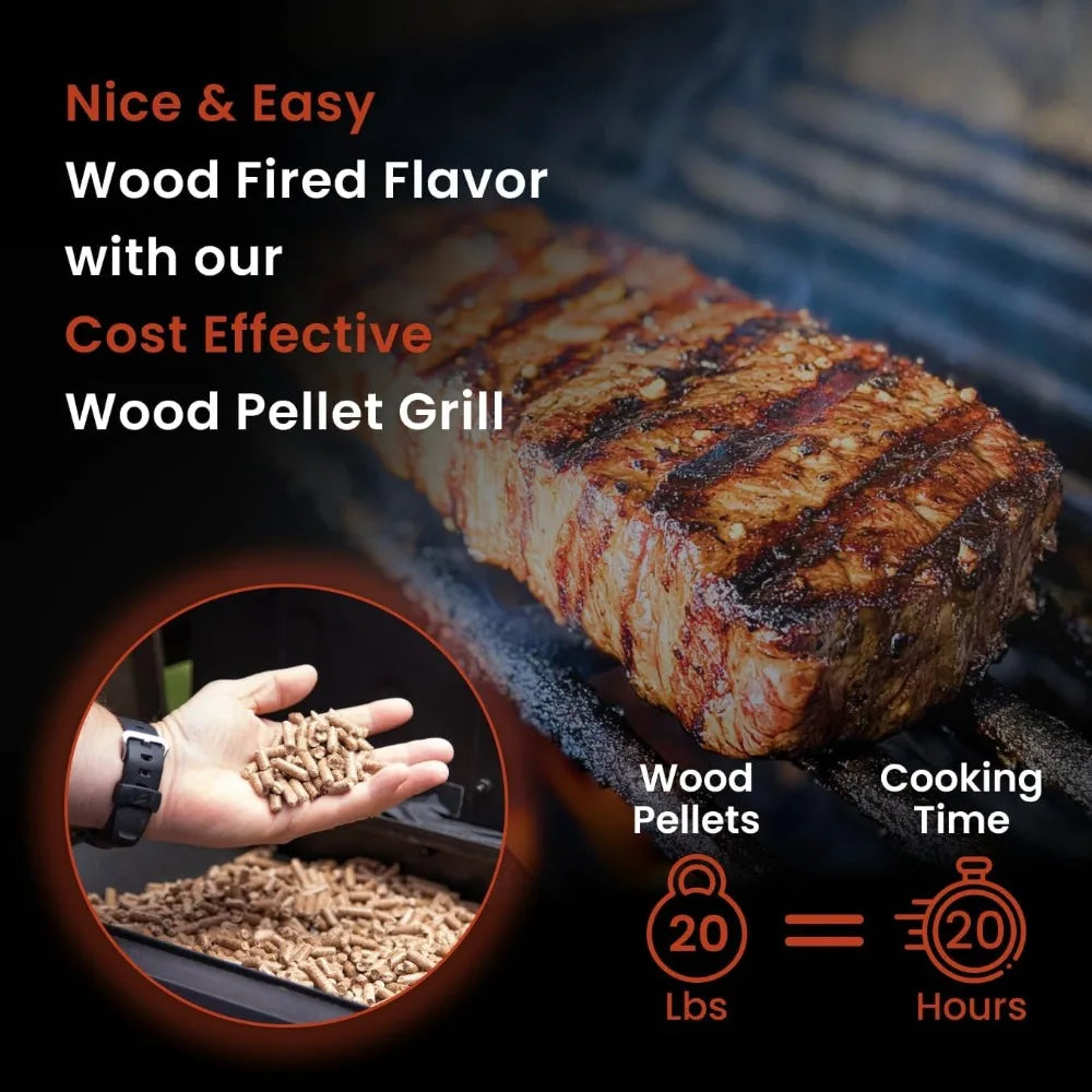 Wood Pellet Grill & Smoker with PID V2.1 Controller - Ohberri
