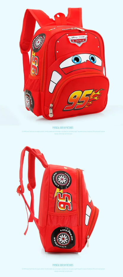 3D cartoon car shape large capacity backpack - Ohberri