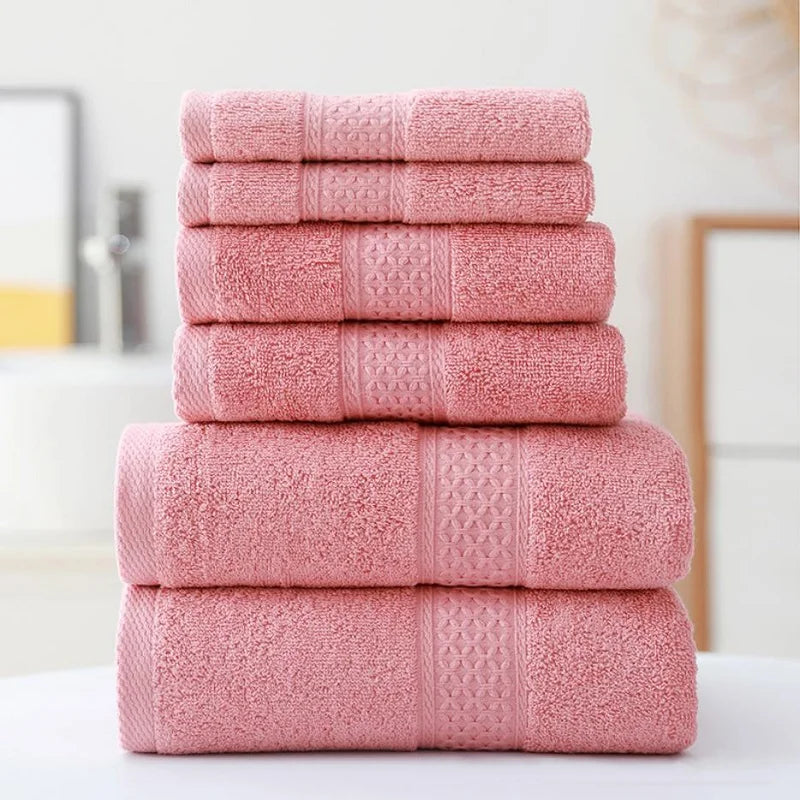 3pcs Luxurious Cotton Towel Set Ultra Soft Highly Absorbent Includes 1 Bath Towels 1 Hand Towels 1 Washcloths - Ohberri