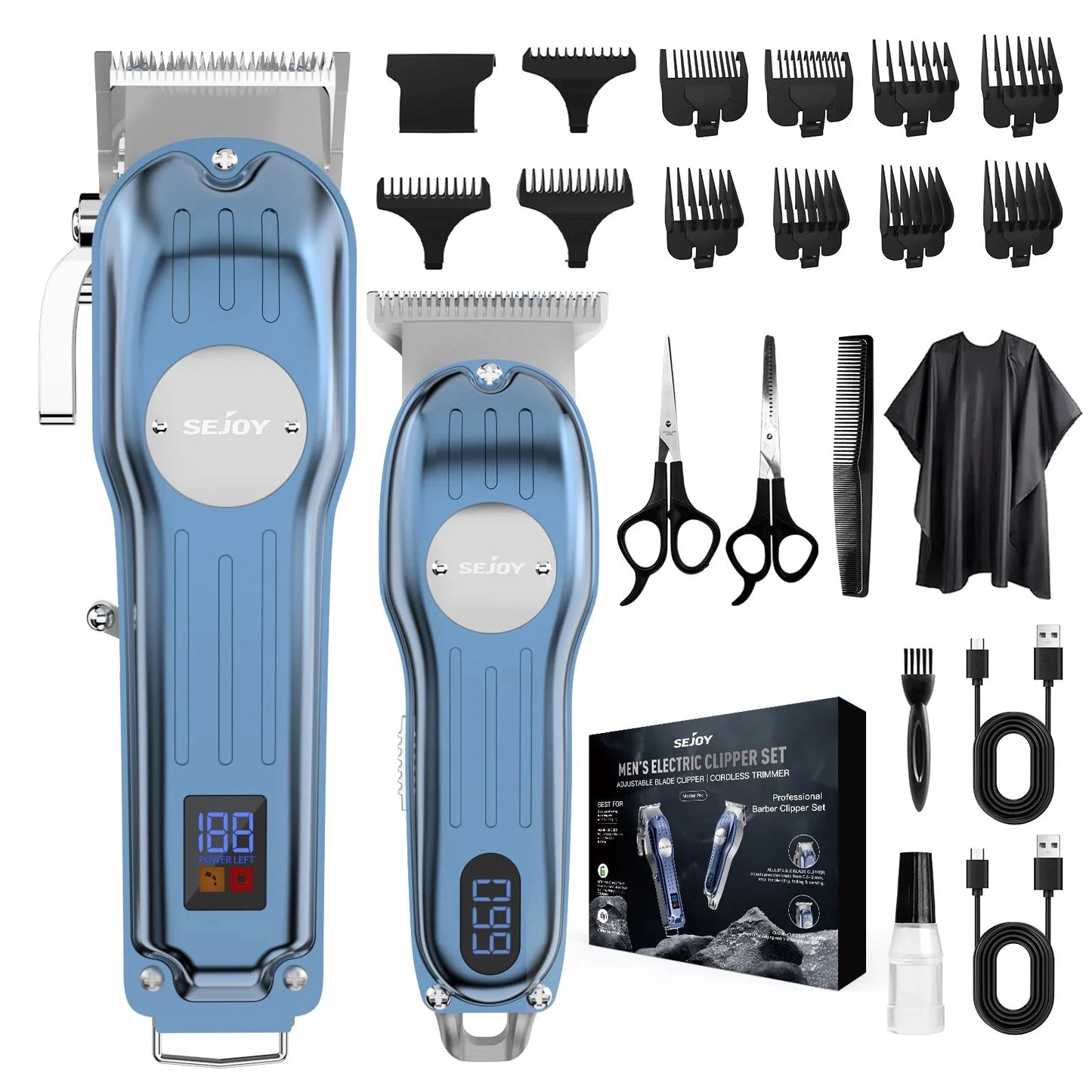 Professional Combo Kits Hair Clipper Electric Hair Trimmer Set For Men Ohberri