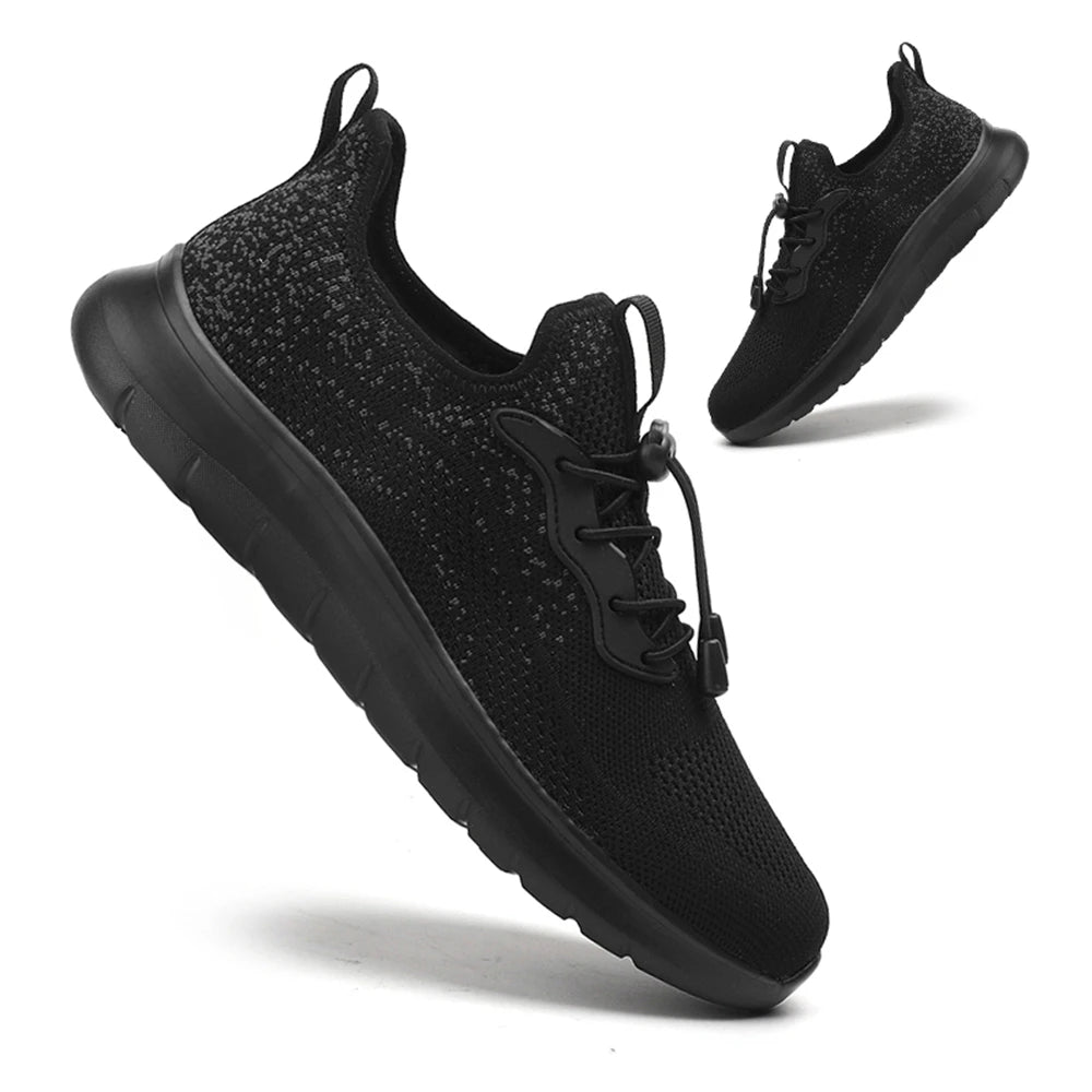 Men's Woven Sneakers, Breathable Adjustable Running Shoes Ohberri