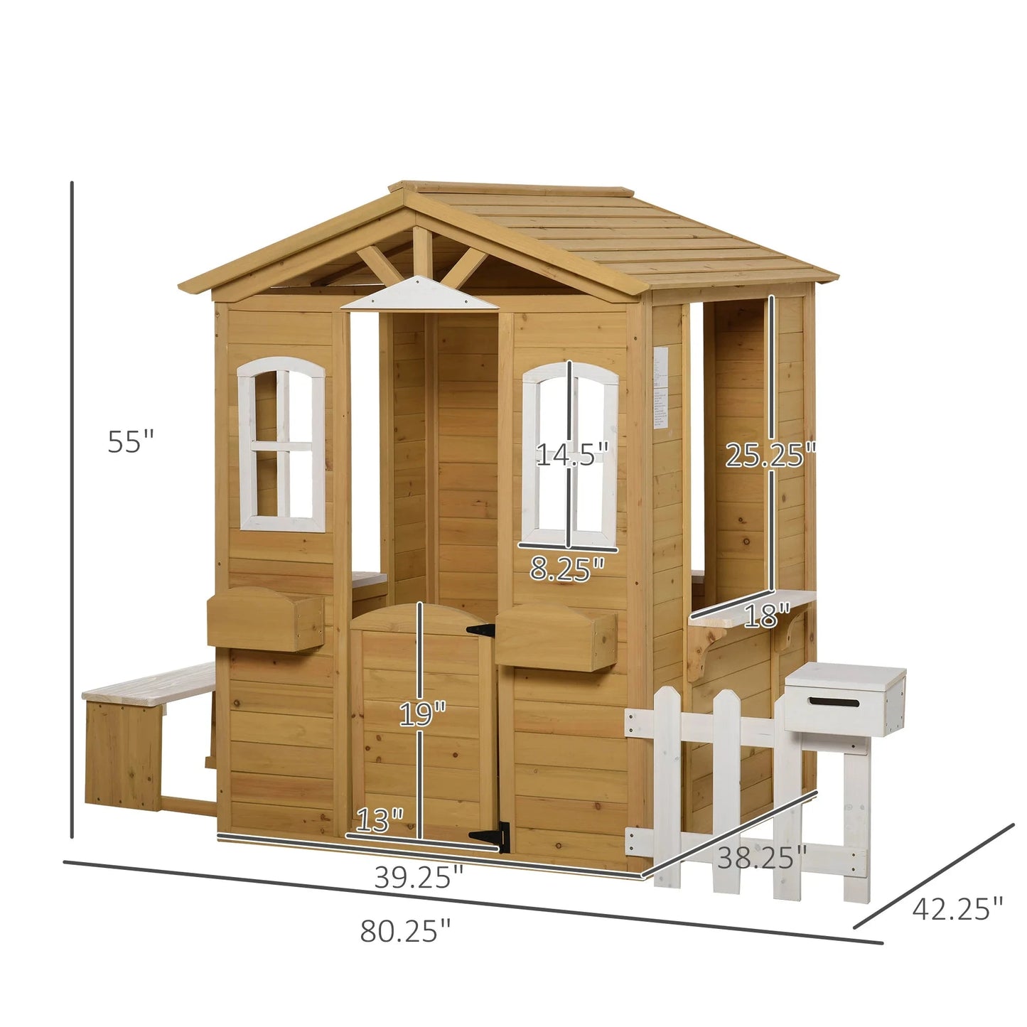 Playhouse for Kids Wooden Cottage Ohberri