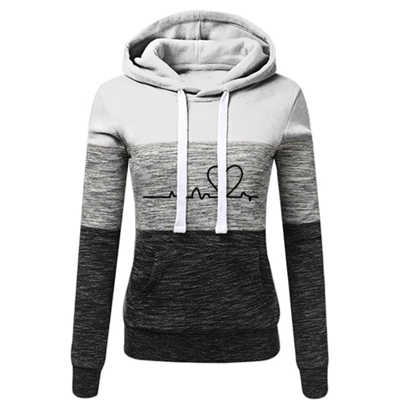 Women Tracksuit Printing Hooded Sweatshirt Sweatpant Ohberri