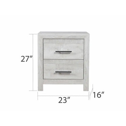 Modern Twin 4PC Storage Bedroom Set, Natural Wood Finish - Ohberri