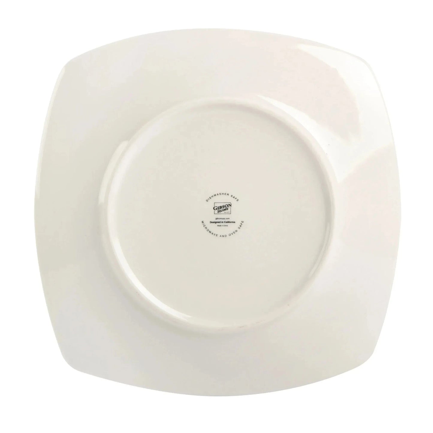 12-Piece White Square Dinnerware Set, Modern Stoneware Plates Bowls Ohberri