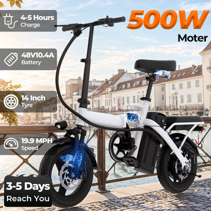 14-inch electric bike 500W motor 20-mile maximum range - Ohberri