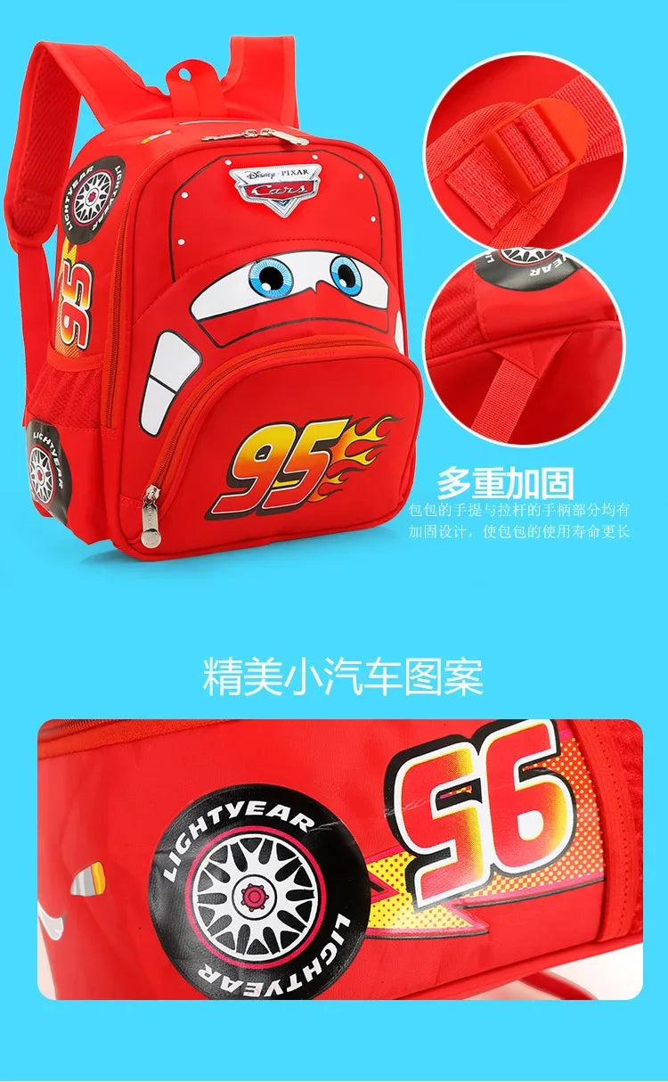 3D cartoon car shape large capacity backpack - Ohberri