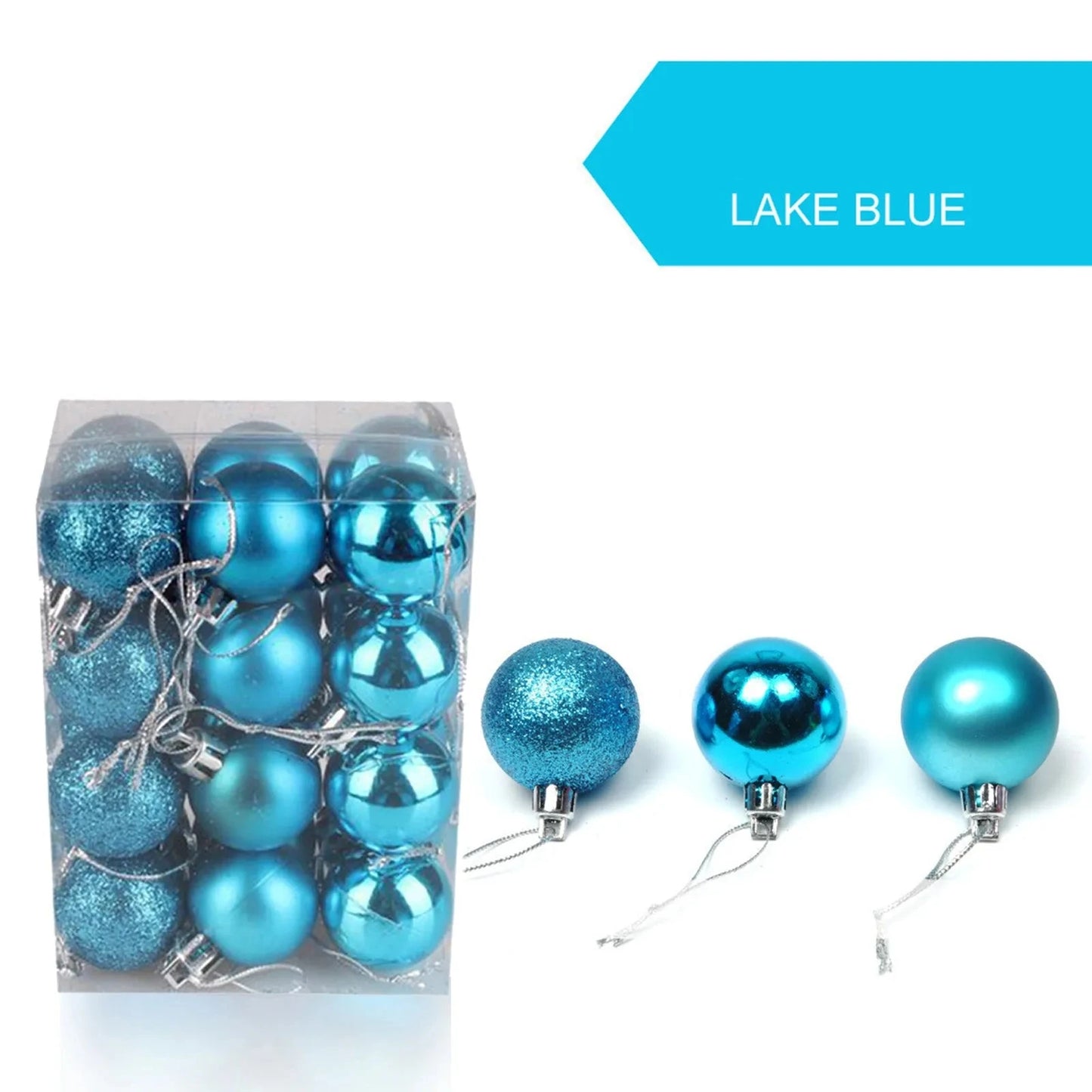 24Pcs Christmas Ball Christmas Tree Decoration Ornaments Ohberri