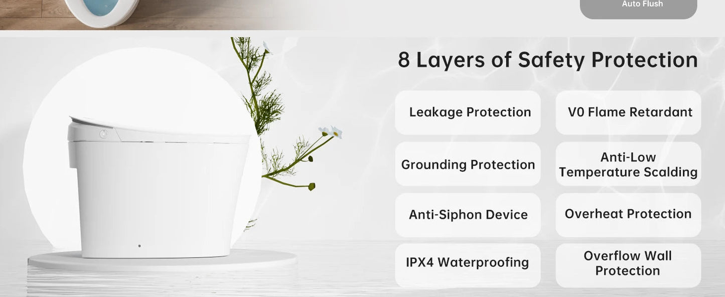 Smart Toilet with Bidet, Built-in Tank Ohberri