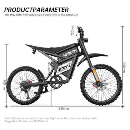 Dual Battery, Peak 2900W 52V, Dual 20Ah, 25inchTires,off-road Mountain E-Bike - Ohberri