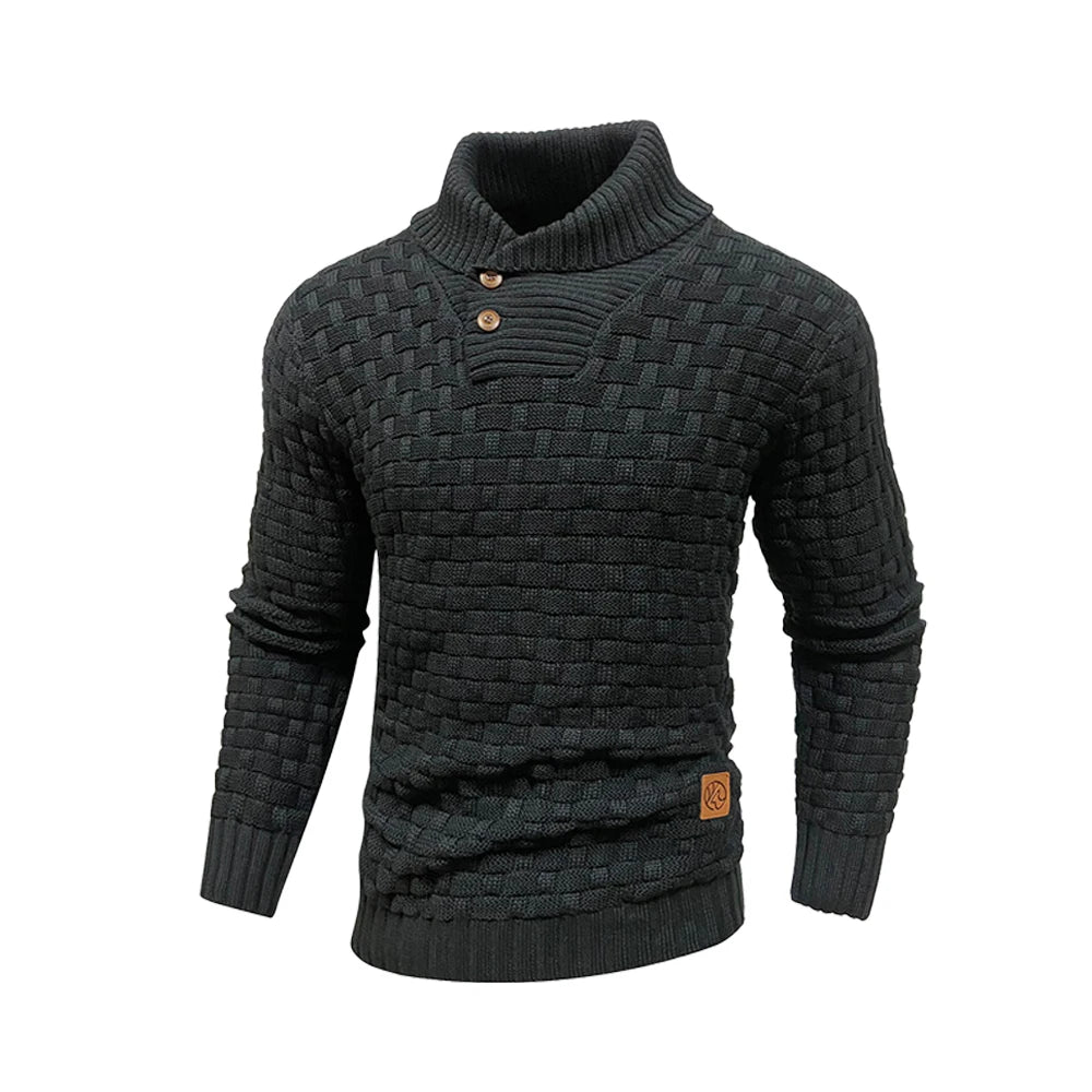 Men’s Knitted Sweater Casual Crew Neck Warm Long Sleeve Pullover