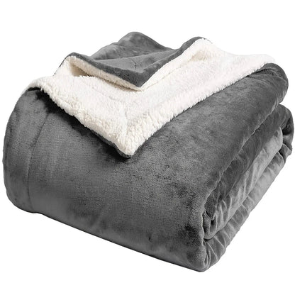 Sherpa Fleece Bed Blanket Twin Size Super Soft Fuzzy Ohberri