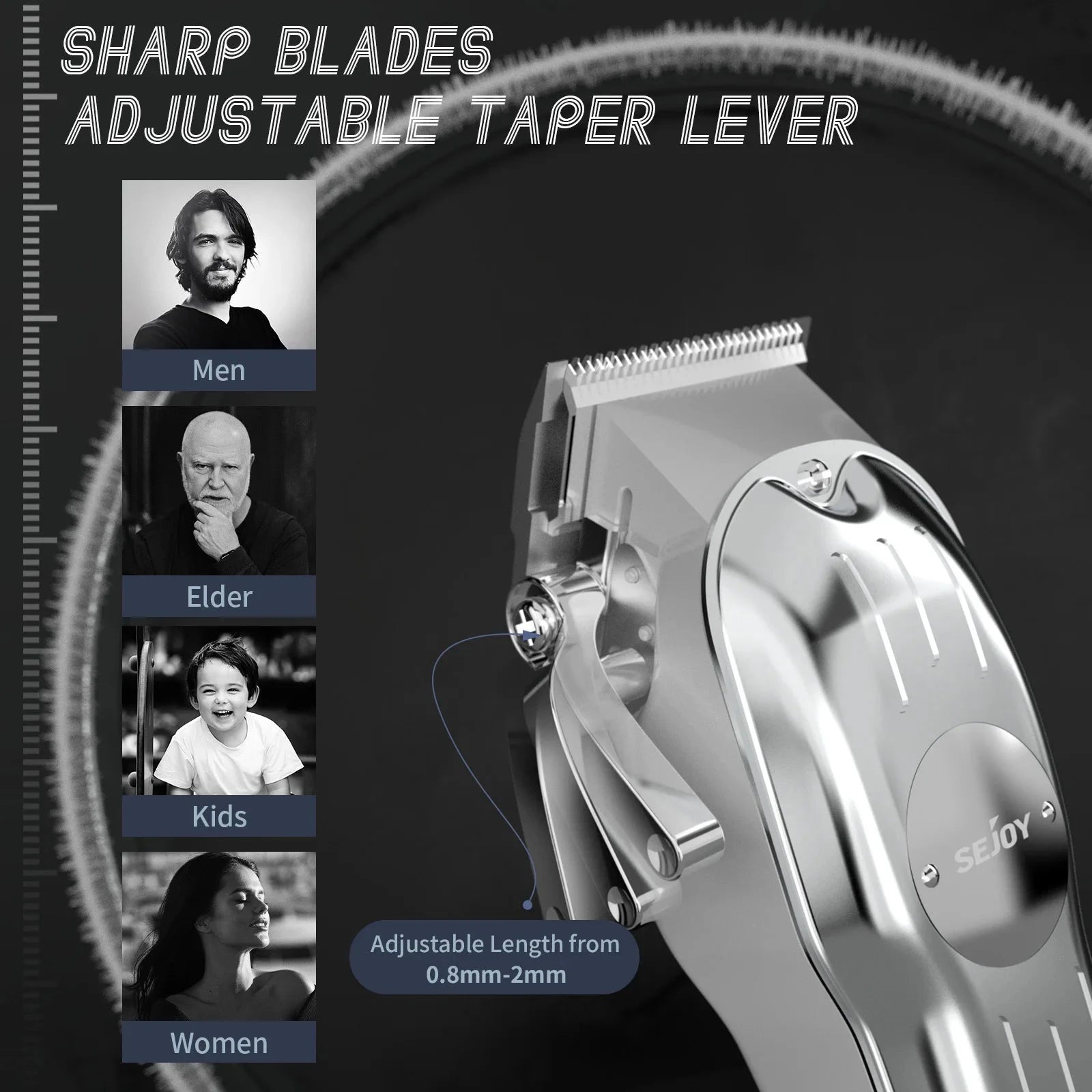 Professional Combo Kits Hair Clipper Electric Hair Trimmer Set For Men Ohberri