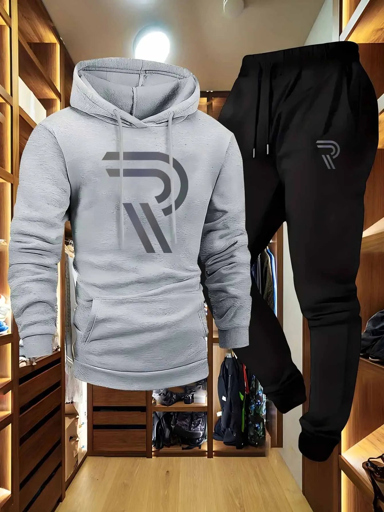 Men's Sporty Two-Piece Set Hoodie And Pants Ohberri