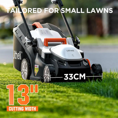 Cordless Lawn Mower 13 Inch, U20 Handy+ 20V Electric Lawn Mowers for Garden, Yard and Farm, 5 Heights Adjustment, Light Weight,4 - Ohberri