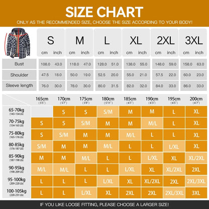 Men's Jackets Winter Hooded Warm Coat Casual Thicken Plaid Ohberri