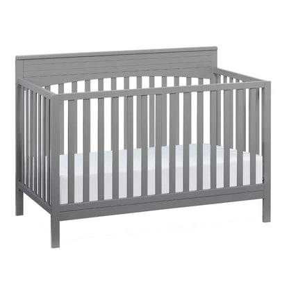 4-in-1 Convertible Crib, Dove Gray, GREENGUARD Gold Certified, Wooden Crib - Ohberri