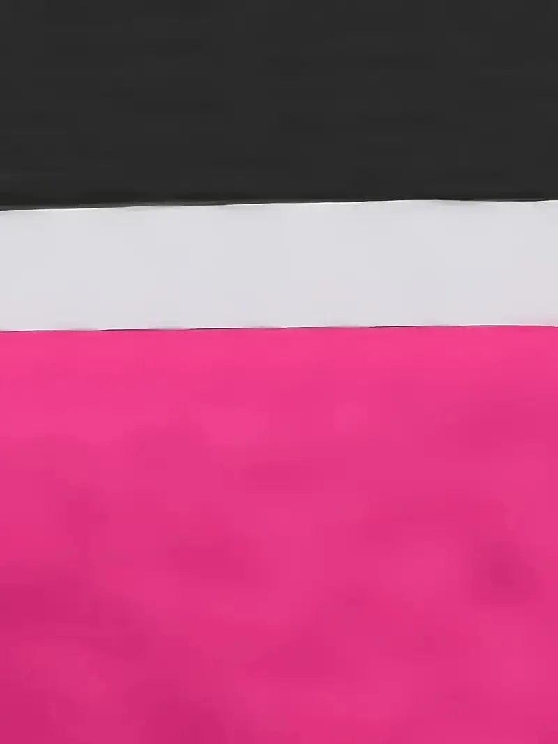 Plus Size Striped Letter Print Short-Sleeved Trousers Two-Piece Suit Ohberri