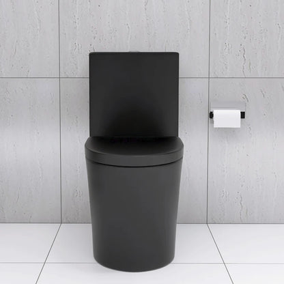 Matte Black Elongated One Piece Toilet Dual Flush 1.1/1.6 GPF Water Saving Map 1000g,Matte Black Ohberri