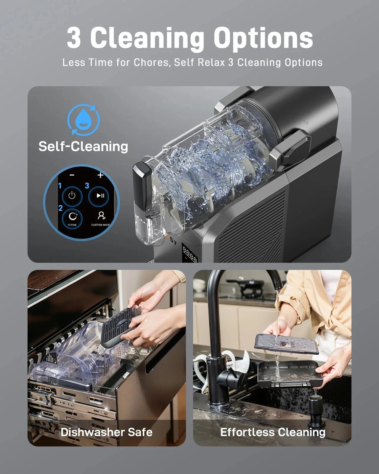 Slushie Machine with Self-Cleaning Function No Ice Needed 7 Preset Programs Ohberri