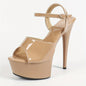 Leather Slim High-heel- Khaki Color Ohberri