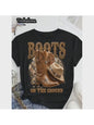 Plus Size Women T-Shirt Boots on the Ground T-Shirt Ohberri