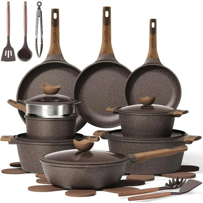 26PCS Pots and Pans Set Non Stick Cookware Set for Induction Ohberri