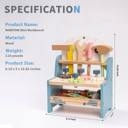Mini Wooden Work Bench Set - Ohberri