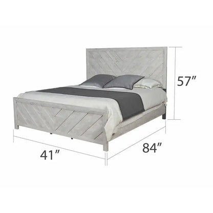 Modern Twin 5PC Storage Bedroom Set - Natural Wood Finish, Elegant Design - Ohberri