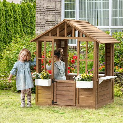 Kids Wooden Playhouse Cottage Ohberri