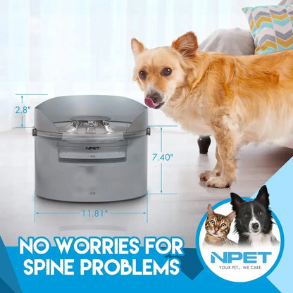 Fountain, 2 Gallon/270oz/8L Large Automatic Water Dispenser with Splatter Guard Ohberri