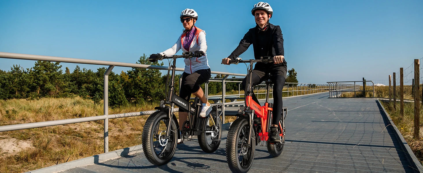 1000W Folding Electric Bike, 48V 20AH 30+MPH, 80 Miles Max Range, 20" Tire - Ohberri